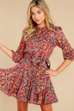 Chasing This Black Multi Floral Print Dress