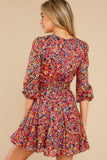 Chasing This Black Multi Floral Print Dress