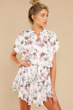 Short And Sweet White Floral Print Dress