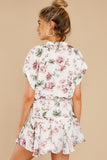 Short And Sweet White Floral Print Dress