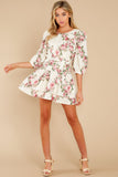 She¡¯s Got It White Floral Print Dress