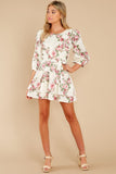 She¡¯s Got It White Floral Print Dress