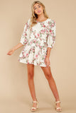 She¡¯s Got It White Floral Print Dress