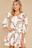 She¡¯s Got It White Floral Print Dress