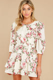 She¡¯s Got It White Floral Print Dress