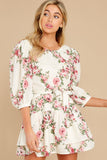 She¡¯s Got It White Floral Print Dress