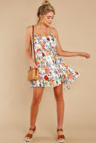 Afternoon Glow White Multi Floral Print Dress