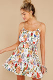 Afternoon Glow White Multi Floral Print Dress