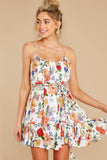 Afternoon Glow White Multi Floral Print Dress
