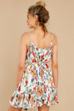 Afternoon Glow White Multi Floral Print Dress