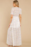 Work Of Art White Floral Print Maxi Dress