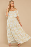 Undeniable Charm Light Mint Floral Print Maxi Dress