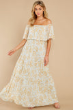 Undeniable Charm Light Mint Floral Print Maxi Dress