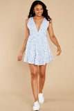 Be That Feeling Blue Floral Print Dress