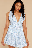 Be That Feeling Blue Floral Print Dress