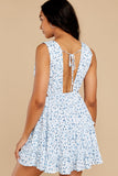 Be That Feeling Blue Floral Print Dress