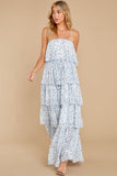 Keep It Up Blue Floral Print Maxi Dress