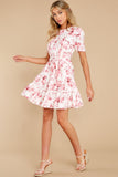 Curious Hearts Pink Floral Print Dress