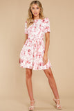 Curious Hearts Pink Floral Print Dress