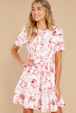 Curious Hearts Pink Floral Print Dress