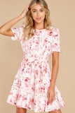 Curious Hearts Pink Floral Print Dress