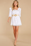 A Good Romance White Print Dress