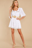 A Good Romance White Print Dress