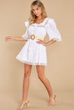 A Good Romance White Print Dress