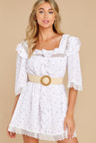 A Good Romance White Print Dress