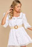 A Good Romance White Print Dress