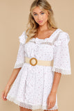 A Good Romance White Print Dress