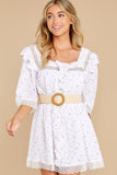 A Good Romance White Print Dress