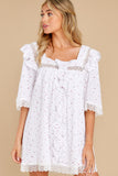 A Good Romance White Print Dress