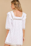 A Good Romance White Print Dress