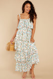 Magical Means Ivory Floral Print Maxi Dress