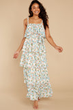 Magical Means Ivory Floral Print Maxi Dress