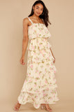 Make It Look Effortless Yellow Floral Print Maxi Dress