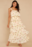 Make It Look Effortless Yellow Floral Print Maxi Dress