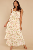 Make It Look Effortless Yellow Floral Print Maxi Dress