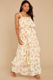 Make It Look Effortless Yellow Floral Print Maxi Dress