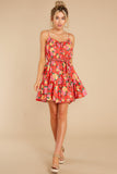 Too Alluring Red Floral Print Dress