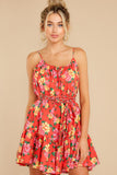 Too Alluring Red Floral Print Dress