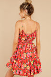 Too Alluring Red Floral Print Dress