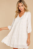 Great Influence Cream Floral Print Dress