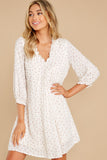 Great Influence Cream Floral Print Dress