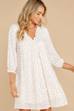 Great Influence Cream Floral Print Dress