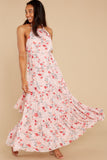 Heat Of The Moment Blush Floral Print Maxi Dress