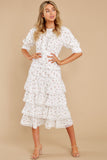 The Right Idea White Floral Print Maxi Dress