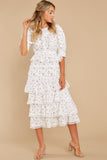 The Right Idea White Floral Print Maxi Dress