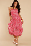 Too Perfect Red Floral Print Maxi Dress